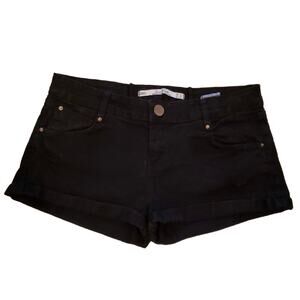 Leara Women's 02 Black Denim Cuffed Shorts